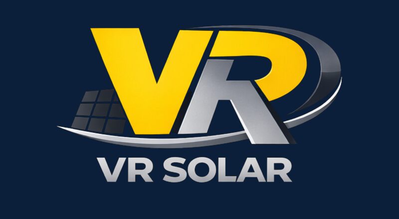Logotipo da VR Solar na versão para fundo escuro
